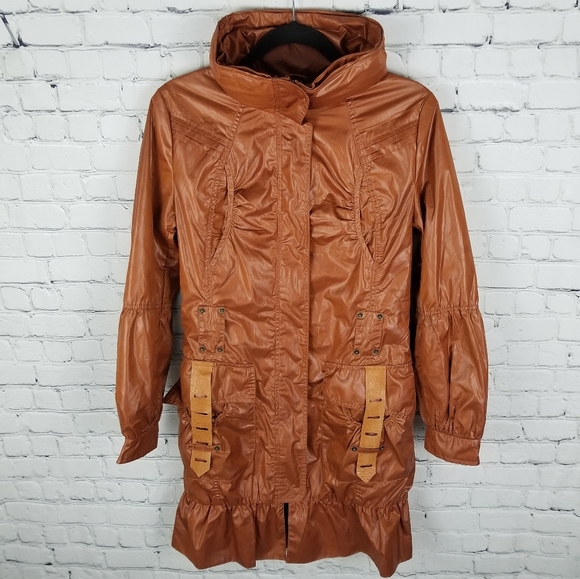 SNOW BEAUTY | zip ruffle ruched spring/fall jacket - Picture 2 of 12